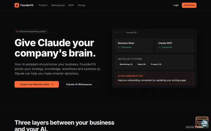 Screenshot of FounderOS , a launch using TanStack Start