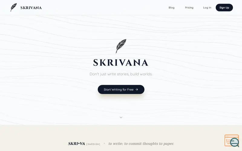 Screenshot of Skrivana