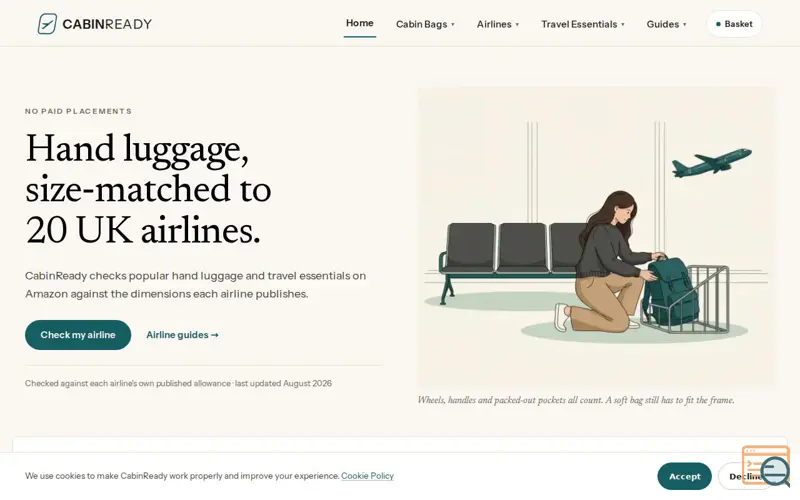 Screenshot of CabinReady