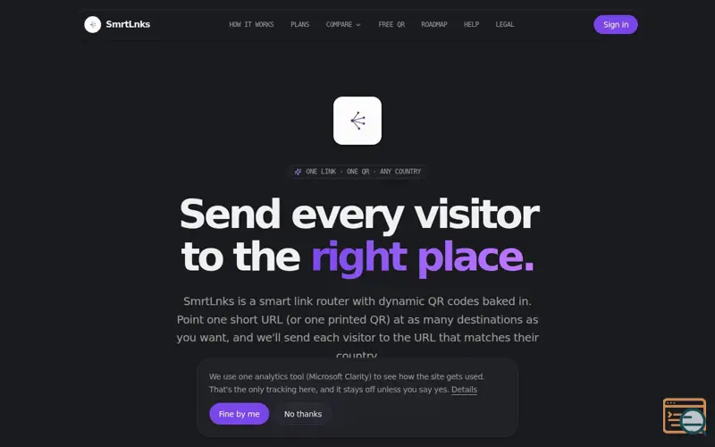Screenshot of SmrtLnks