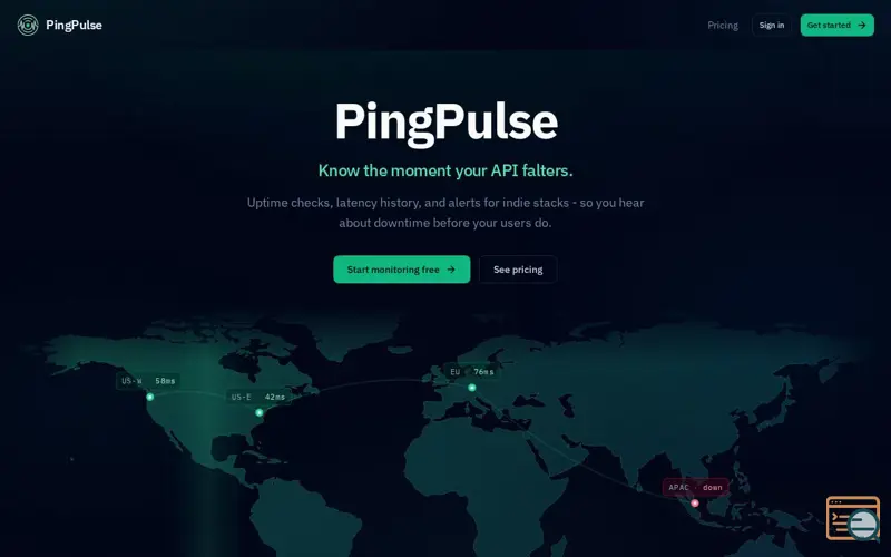 Screenshot of PingPulse
