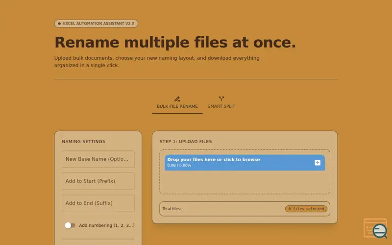 Screenshot of XlsxRenamer