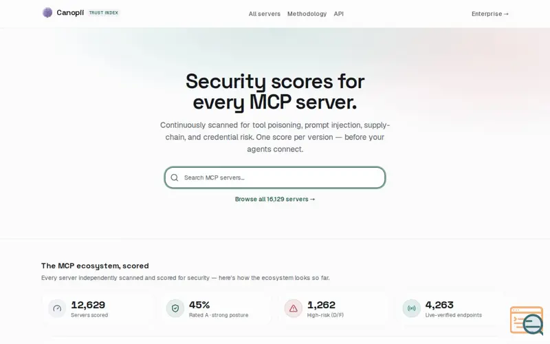Screenshot of A Trust Index for MCP Servers