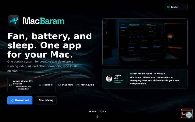 Screenshot of MacBaram