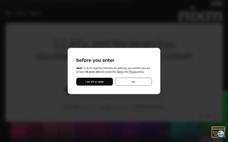 Screenshot of nixm.ai