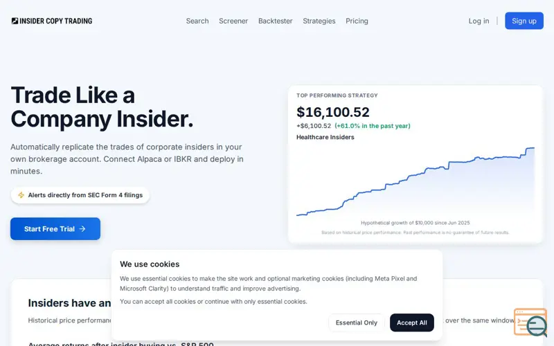 Screenshot of Insider Copy Trading