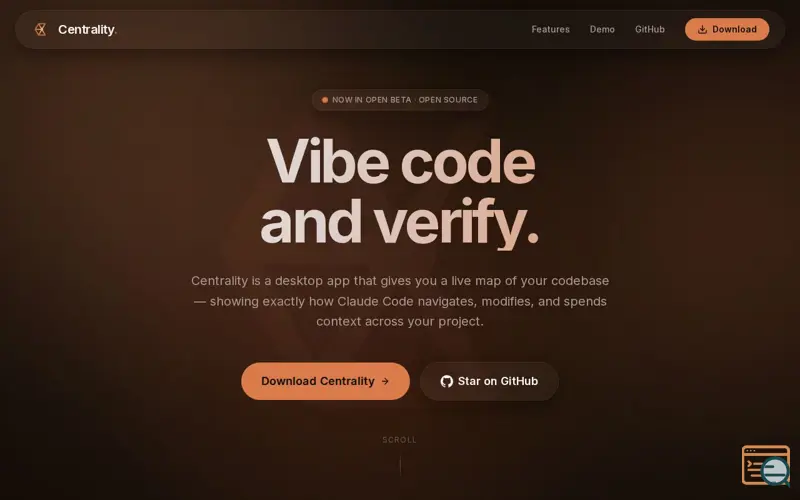 Screenshot of Centrality