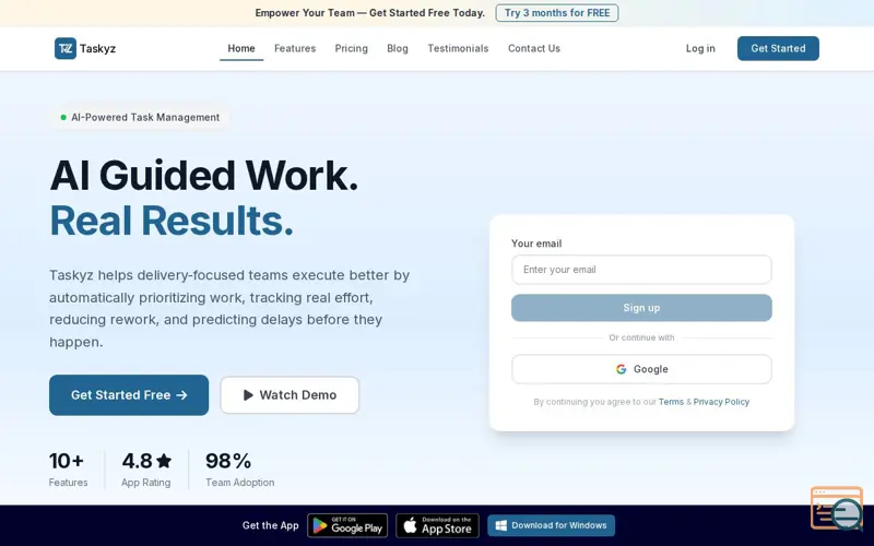 Screenshot of Taskyz