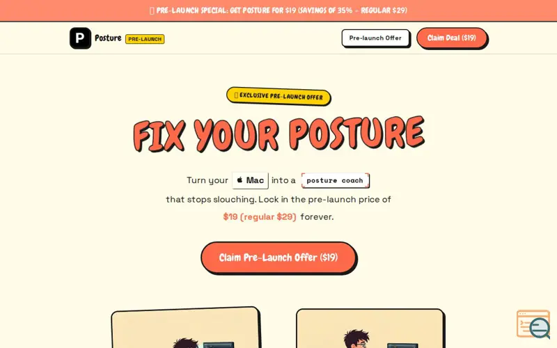 Screenshot of Posture