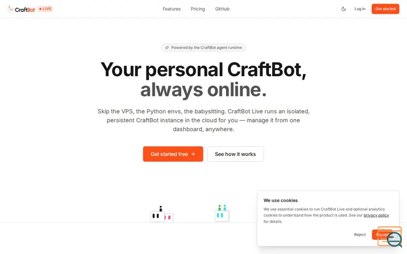 Screenshot of Craftbot