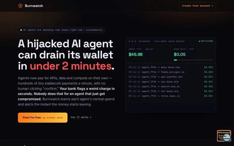 Screenshot of Burnwatch
