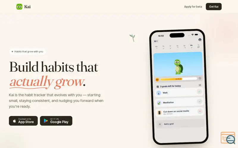 Screenshot of Kai: Habit & Goal Tracker