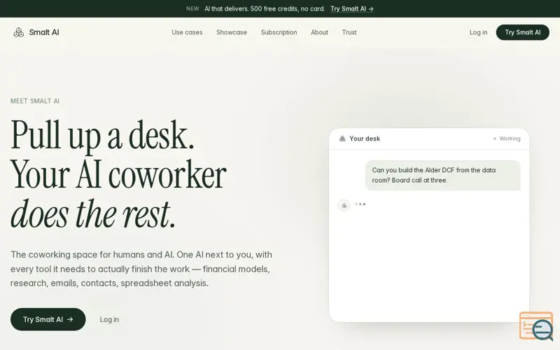 Screenshot of Smalt AI 