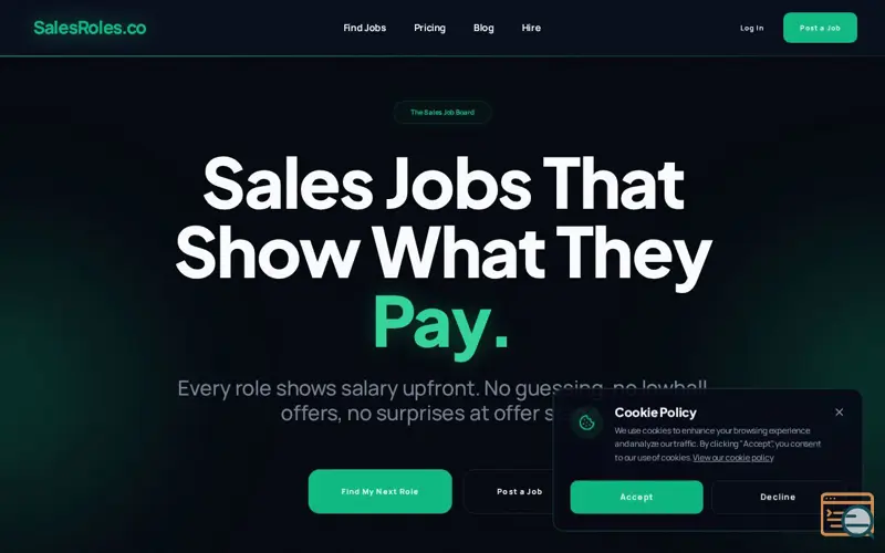 Screenshot of SalesRoles.co