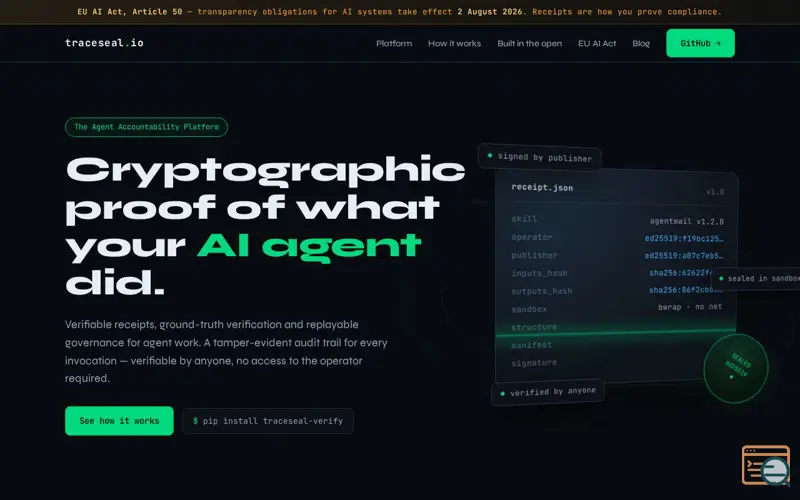 Screenshot of Traceseal