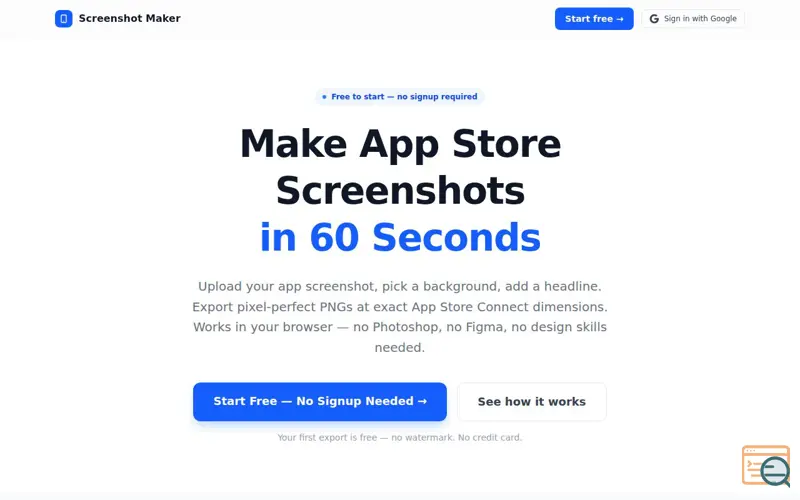 Screenshot of App Store Screenshot Maker