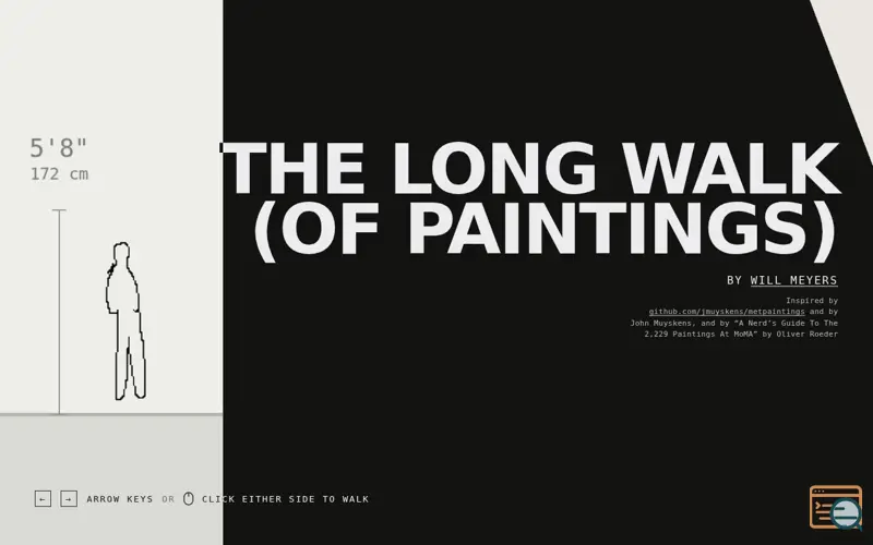 Screenshot of The Long Walk (Of Paintings)