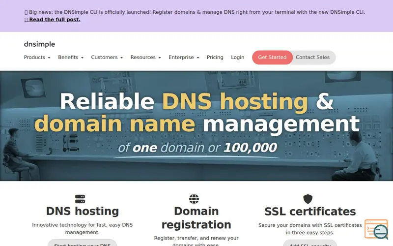 Screenshot of DNSimple CLI, a launch using 1Password