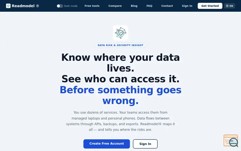 Screenshot of Readmodel®