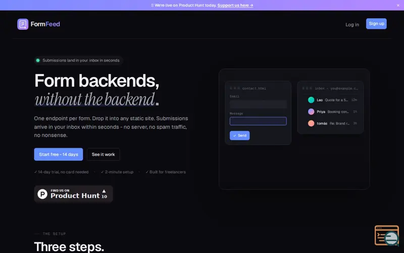 Screenshot of FormFeed