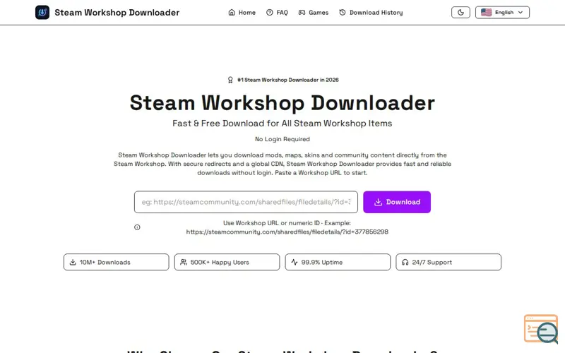 Screenshot of Steam Workshop Downloader