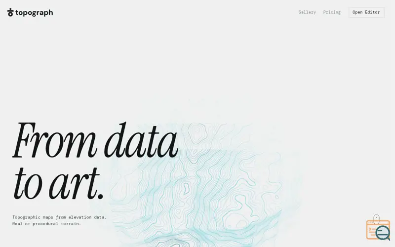 Screenshot of topograph
