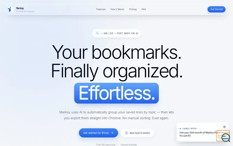 Screenshot of Marksy