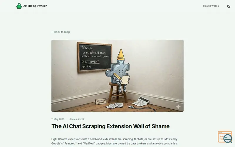 Screenshot of Amibeingpwned