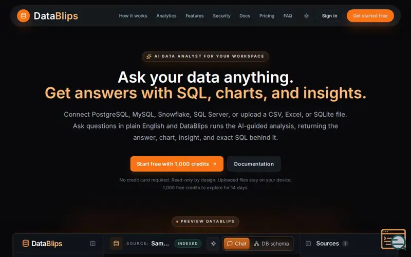 Screenshot of DataBlips