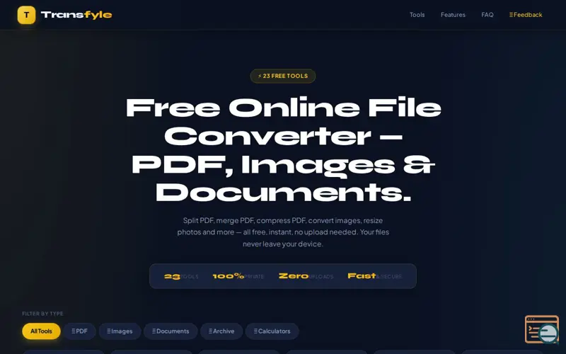 Screenshot of Transfyle
