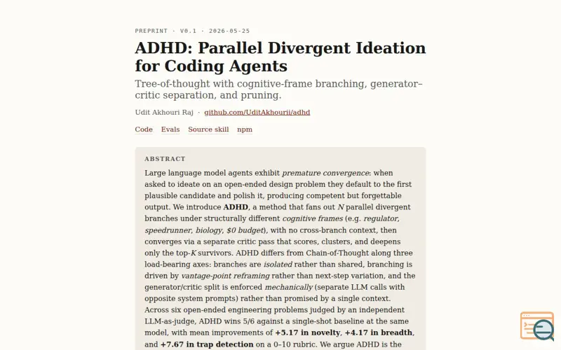 Screenshot of Adhdstack