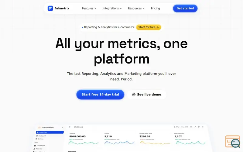 Screenshot of Fullmetrix