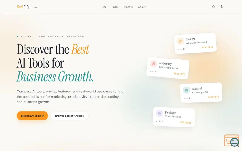 Screenshot of BestAIapp