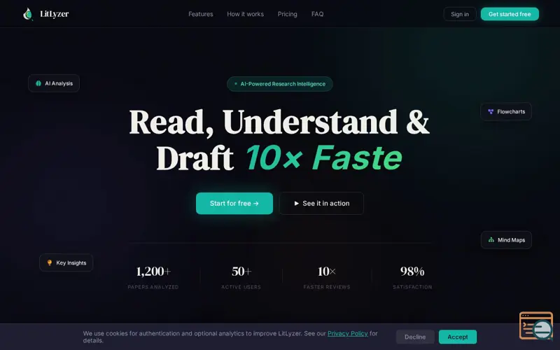 Screenshot of LitLyzer - Research Intelligence