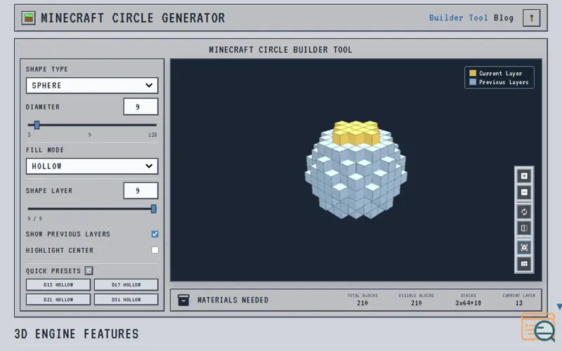 Screenshot of MCShapes 3D Engine