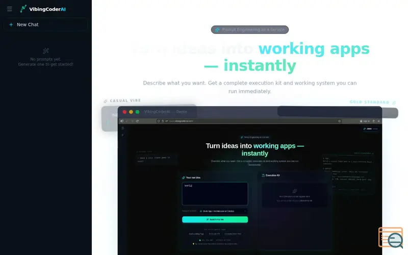 Screenshot of VibingCoderAI