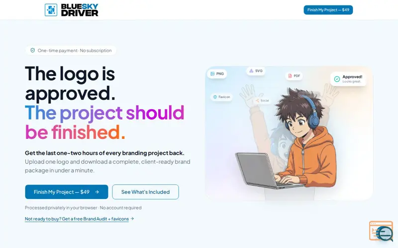 Screenshot of BlueSky Driver