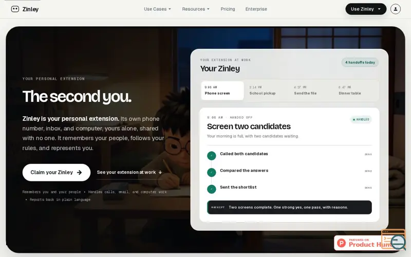 Screenshot of Zinley