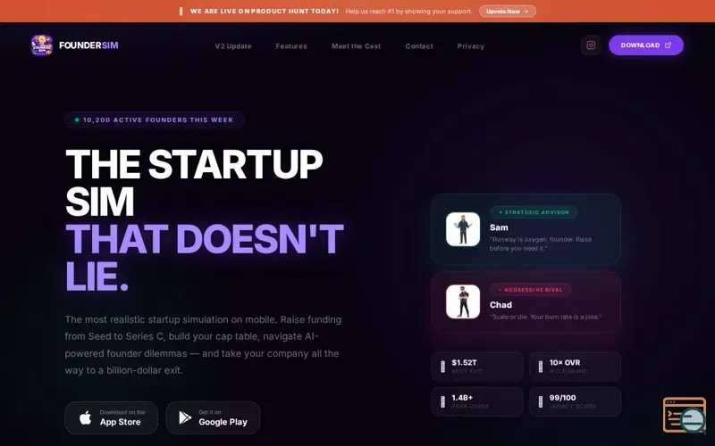 Screenshot of Founder Sim : Startup Game