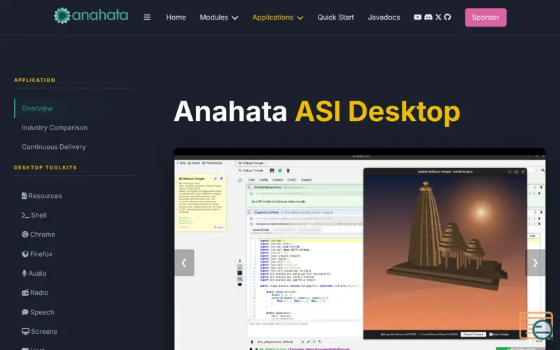 Screenshot of Anahata ASI Desktop