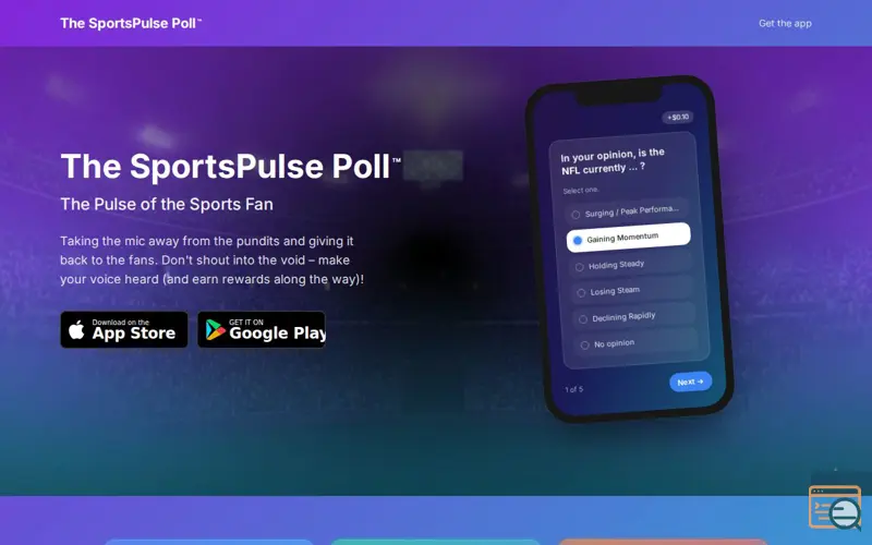 Screenshot of The SportsPulse Poll