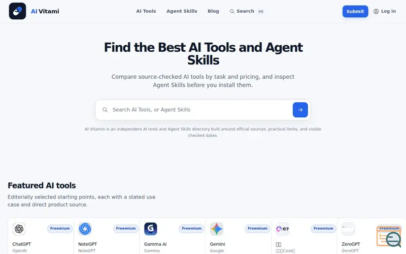 Screenshot of AI Vitamin