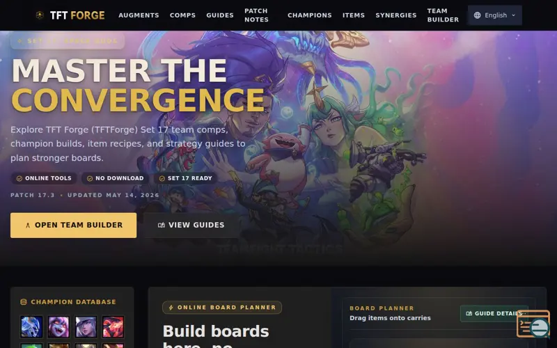 Screenshot of TFT Forge
