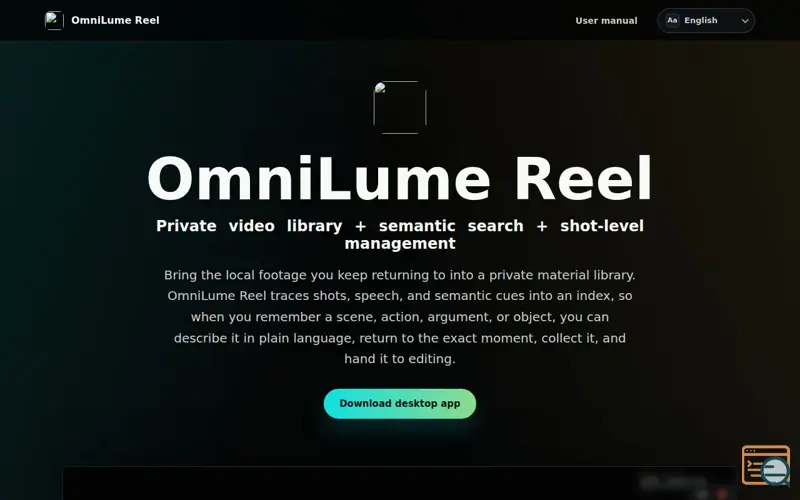 Screenshot of OmniLume Reel