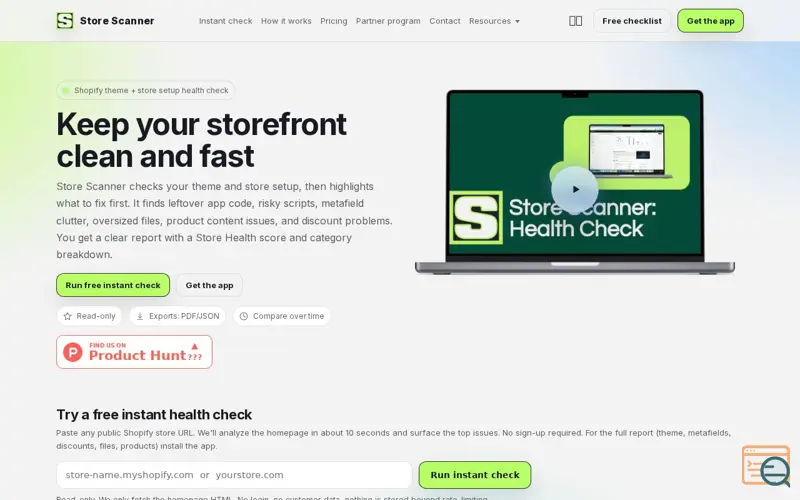 Screenshot of Checkpoint: Store Scanner