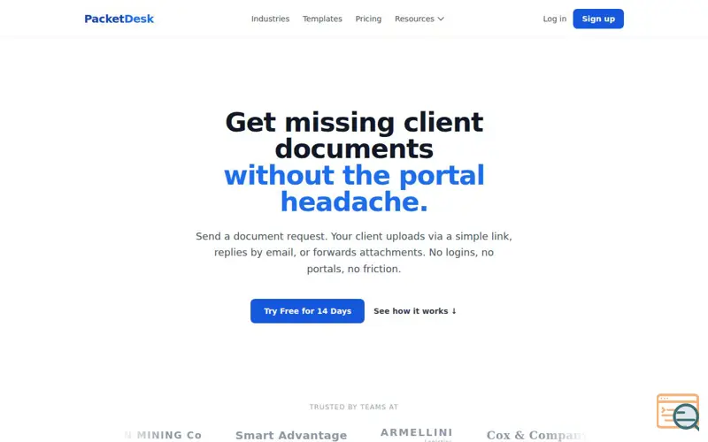 Screenshot of PacketDesk