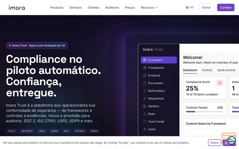 Screenshot of Imara Trust, a launch using AWS API Gateway