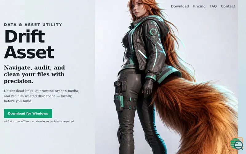 Screenshot of Drift Asset — Data & Asset Utility by T.J.C.