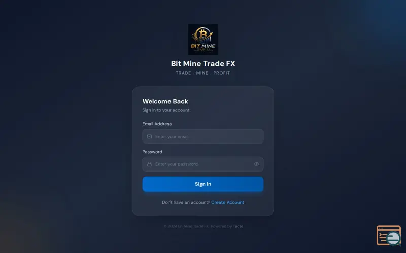 Screenshot of Bit Mine Trade FX