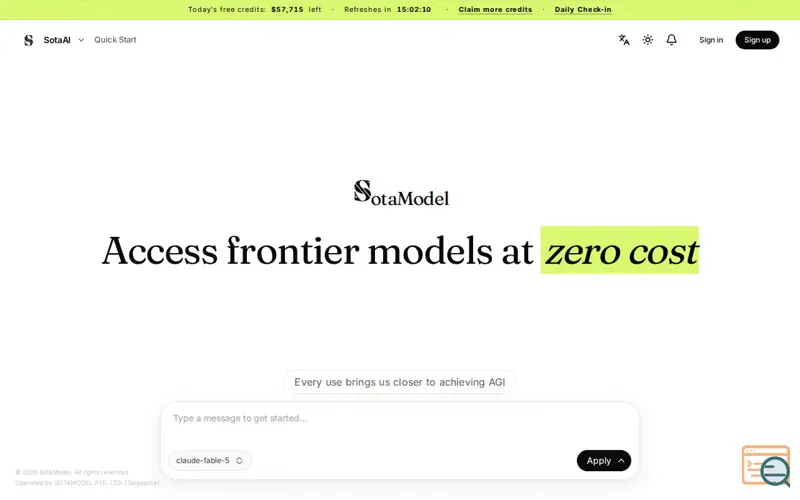 Screenshot of SOTA Model